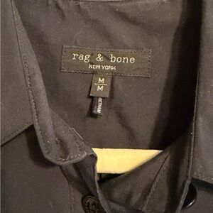 rag & bone Men's Black Jacket - Classic Collared Coat